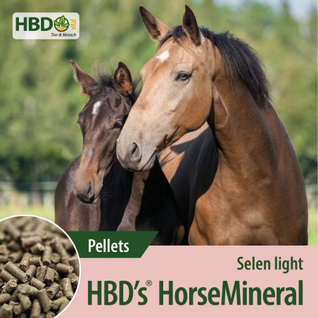 HBD’s® HorseMineral SELEN light, MBA-frei (melasse-, bierhefe-, apfeltresterfrei) Pellets